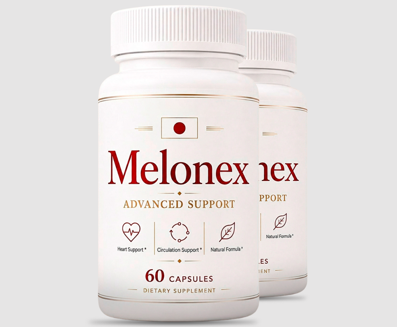 Melonex™ Advanced Support dietary supplement bottles