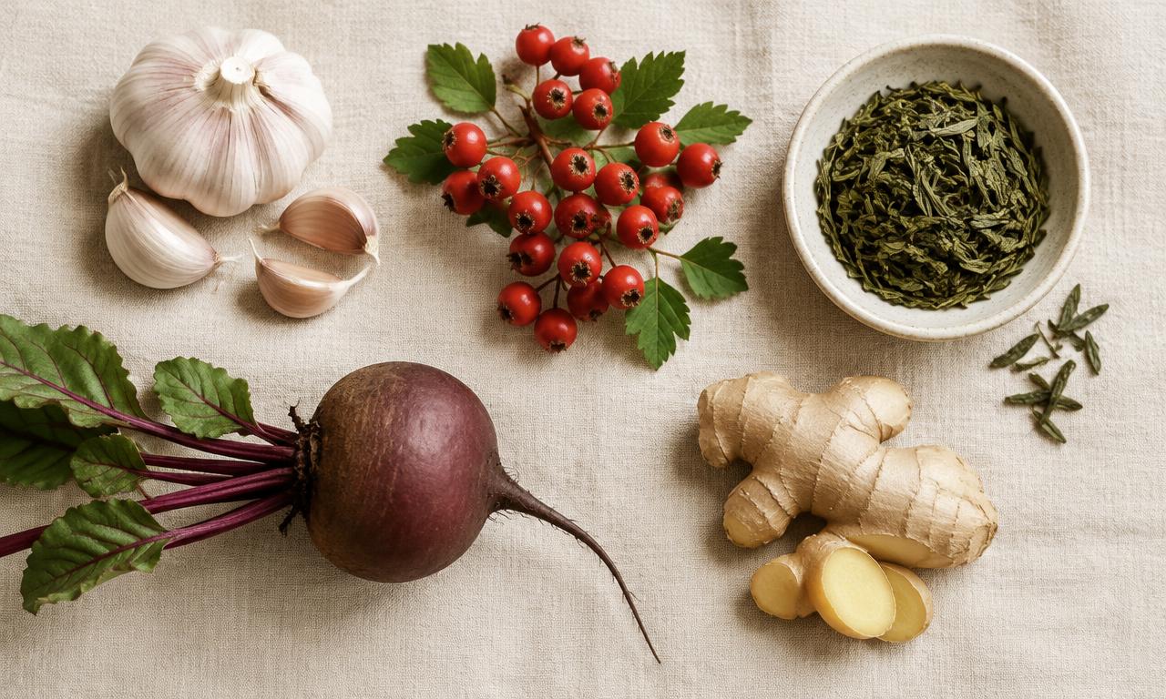 Natural botanicals often associated with heart-healthy diets